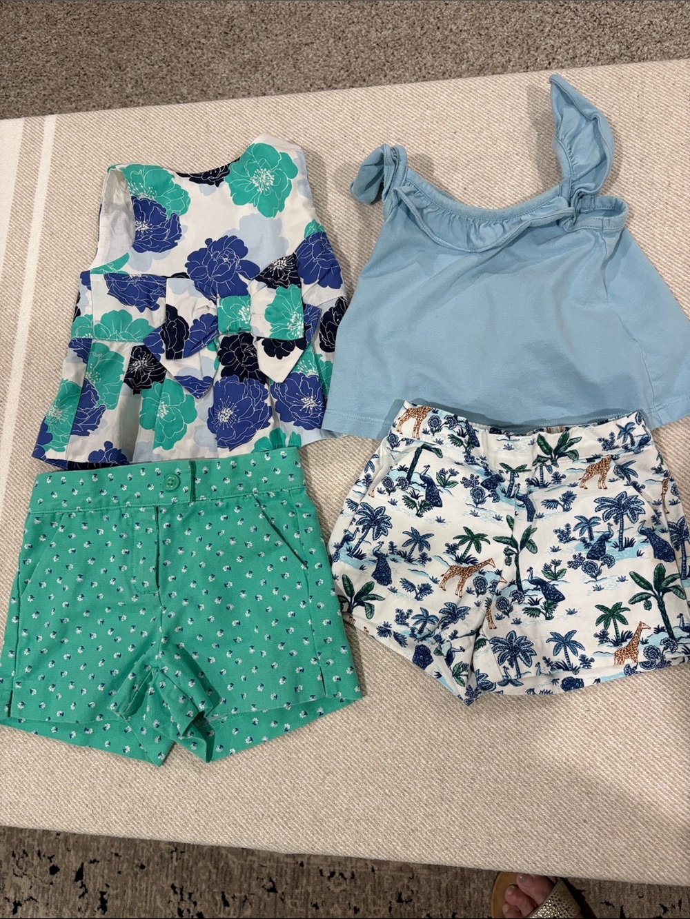 Janie and Jack 12-18 mo Two Tank & Shorts Sets